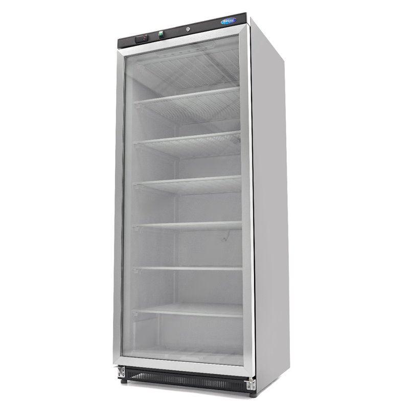 Cong&eacute;lateur - 600 L - noir - avec porte en verre - Maxima - 09405033