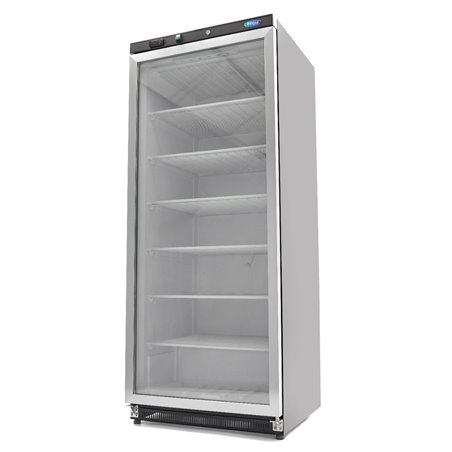 Cong&eacute;lateur - 600 L - noir - avec porte en verre - Maxima - 09405033
