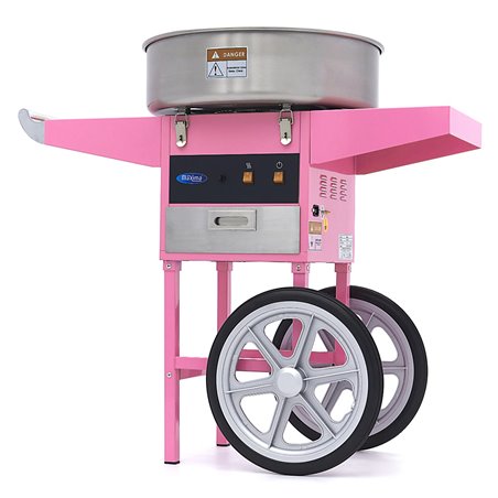 Machine &agrave; barbe &agrave; papa - &Oslash; 52cm - Rose - avec chariot - Maxima - 09506002