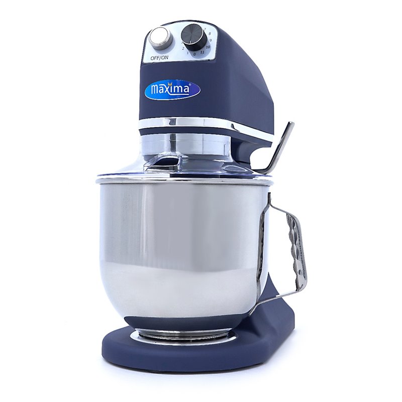 Mixer plan&eacute;taire - 7 L - jusqu'&agrave; 2 kg de p&acirc;te - bleu acier mat - Maxima - 09360775