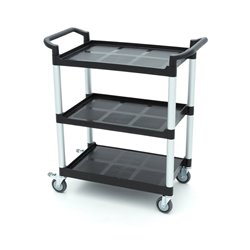 Chariot de service - 3 &eacute;tag&egrave;res en plastique - 86,5 x 42,5 cm - Maxima - 09507001