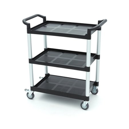 Chariot de service - 3 &eacute;tag&egrave;res en plastique - 86,5 x 42,5 cm - Maxima - 09507001