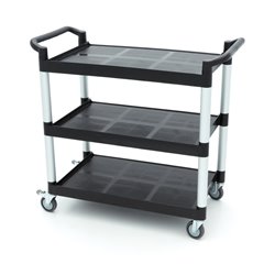 Chariot de service - 3 &eacute;tag&egrave;res en plastique - 103 x 50,5 cm - Maxima - 09507002