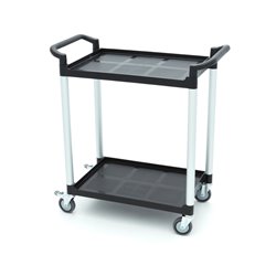 Chariot de service - 2 &eacute;tag&egrave;res en plastique - 86,5 x 42,5 cm - Maxima - 09507003