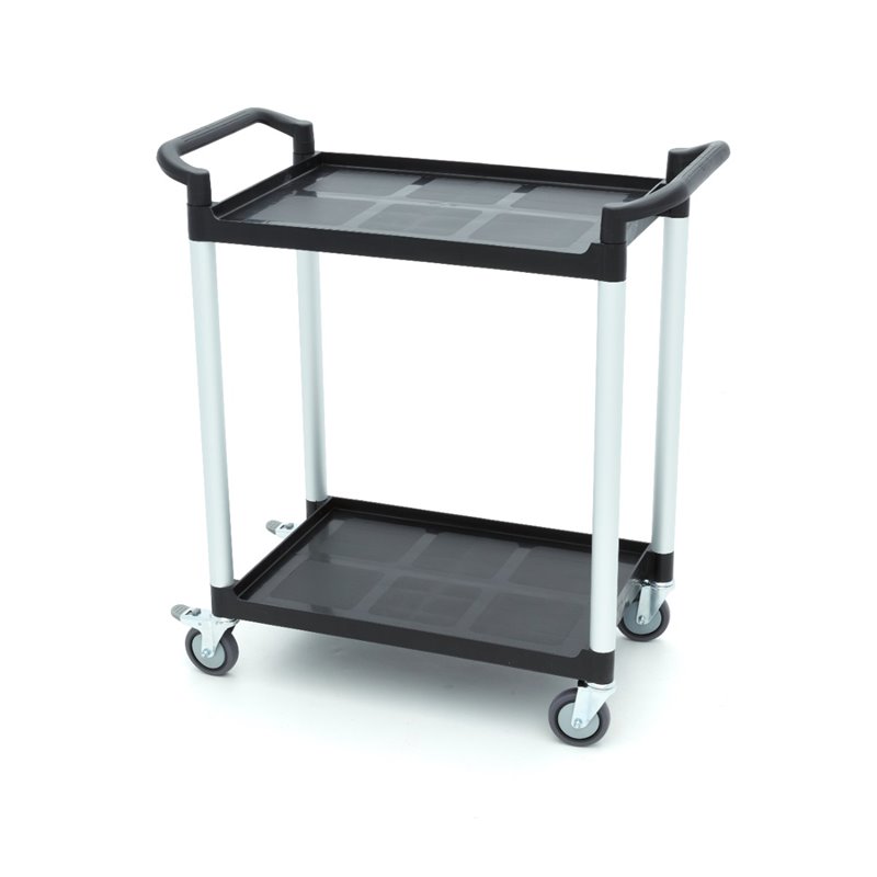 Chariot de service - 2 &eacute;tag&egrave;res en plastique - 86,5 x 42,5 cm - Maxima - 09507003