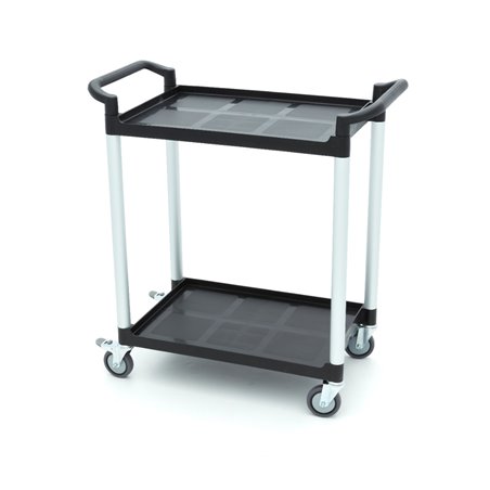 Chariot de service - 2 &eacute;tag&egrave;res en plastique - 86,5 x 42,5 cm - Maxima - 09507003