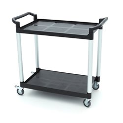 Chariot de service - 2 &eacute;tag&egrave;res en plastique - 103 x 50,5 cm - Maxima - 09507004