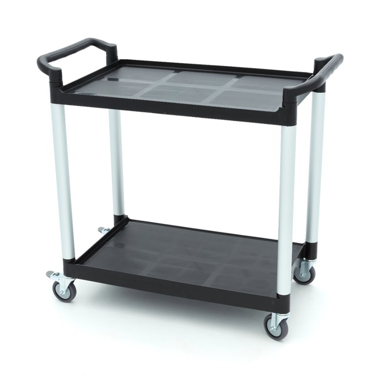 Chariot de service - 2 &eacute;tag&egrave;res en plastique - 103 x 50,5 cm - Maxima - 09507004