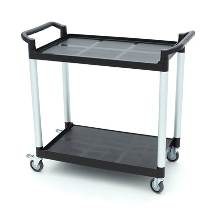 Chariot de service - 2 &eacute;tag&egrave;res en plastique - 103 x 50,5 cm - Maxima - 09507004