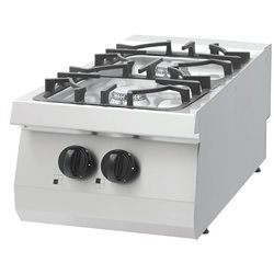 Heavy Duty cuisini&egrave;re - 2 br&ucirc;leurs - unit&eacute; simple - profondeur 70 cm - 15 kW - gaz - Maxima - 09396117