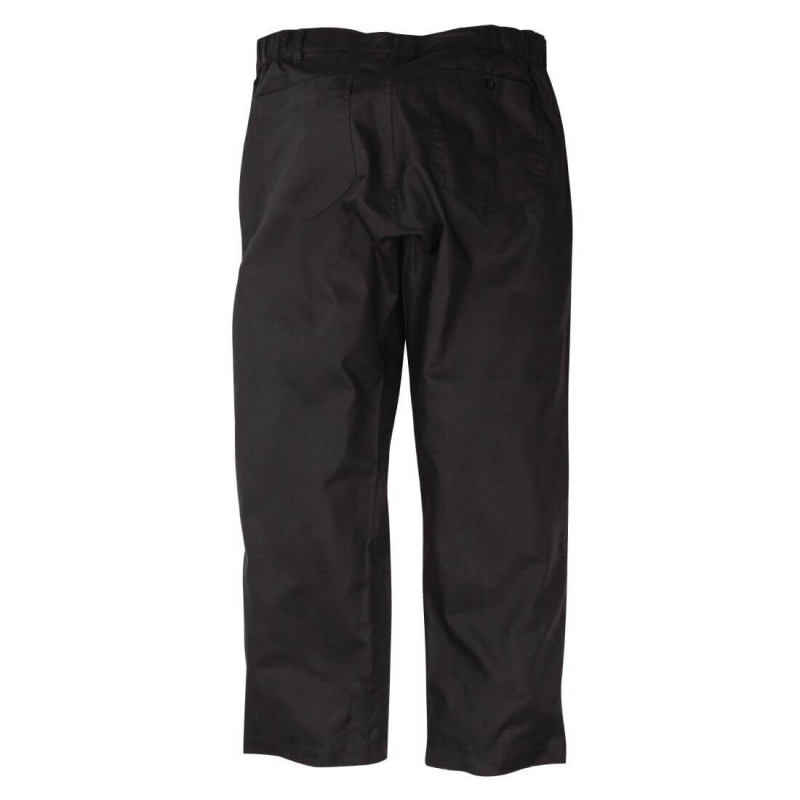 Unisex Chef Works Professional zwarte visgraat broek L