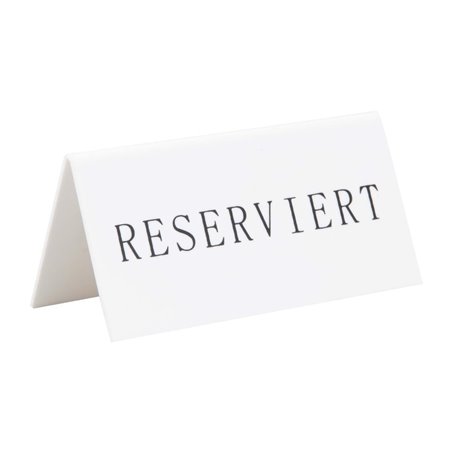 Chevalets table r&eacute;serv&eacute;e Securit "Reserviert" (lot de 5) - Gastronoble - CU913