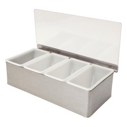 Bo&icirc;te &agrave; compartiments Beaumont en inox 4x568&nbsp;ml - Gastronoble - CZ597
