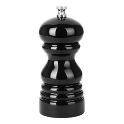 Moulin &agrave; sel ou &agrave; poivre Olympia en bois d'h&eacute;v&eacute;a 125mm noir - Gastronoble - DN651