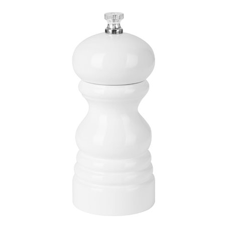 Moulin &agrave; sel ou &agrave; poivre Olympia en bois d'h&eacute;v&eacute;a 125mm blanc - Gastronoble - DN652