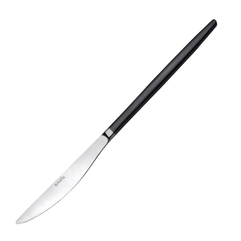 Couteaux de table noirs Soprano Amefa (lot de 12) - Gastronoble - DX681