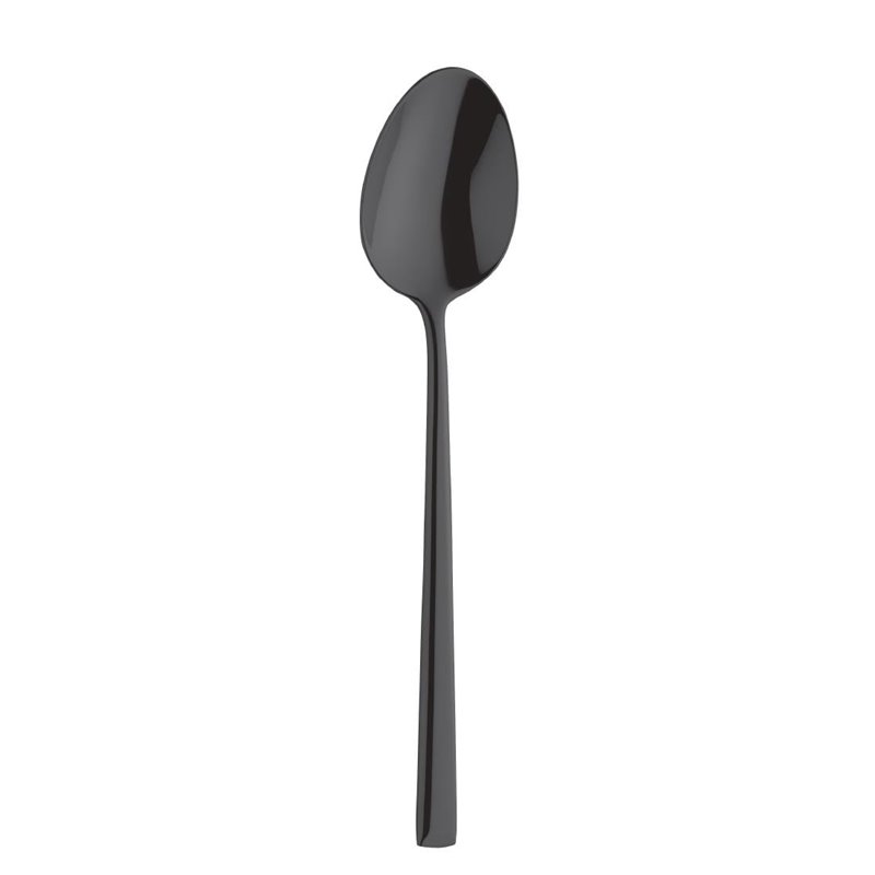Cuill&egrave;res &agrave; dessert Amefa Metropole PVD noires (lot de 12) - Gastronoble - DX695