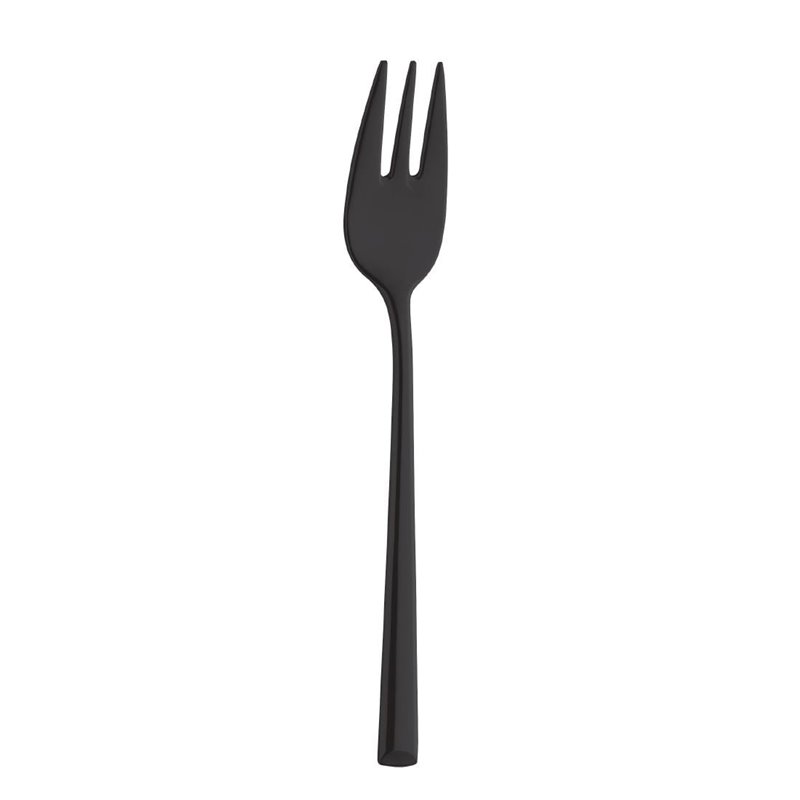 Fourchettes &agrave; g&acirc;teau Amefa Metropole PVD noires (lot de 12) - Gastronoble - DX698