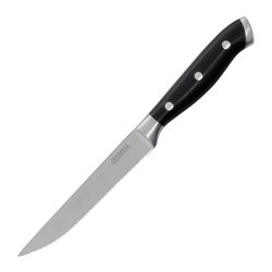 Couteaux &agrave; steak rivet&eacute;s Olympia Premium avec manches en ABS noir (lot de 6) - Gastronoble - GR919