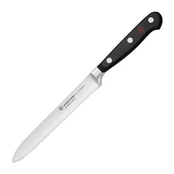 Couteau utilitaire dentel&eacute; W&uuml;sthof Classic 140mm - Gastronoble - FE453