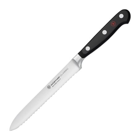 Couteau utilitaire dentel&eacute; W&uuml;sthof Classic 140mm - Gastronoble - FE453