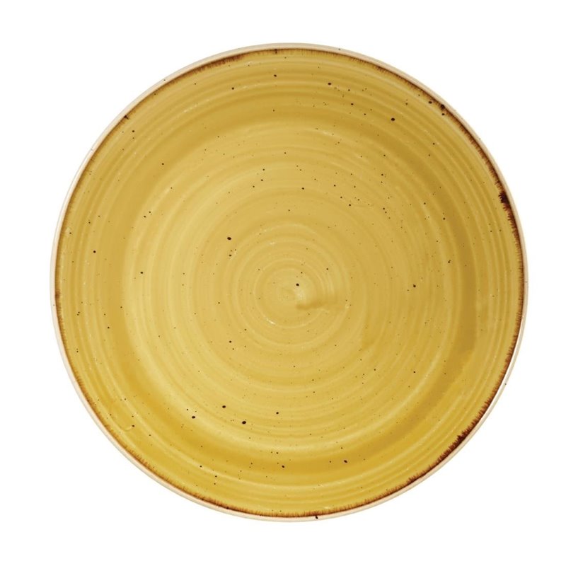Assiettes rondes Churchill Stonecast Mustard Seed Yellow 165mm (Lot de 12) - Gastronoble - CN312