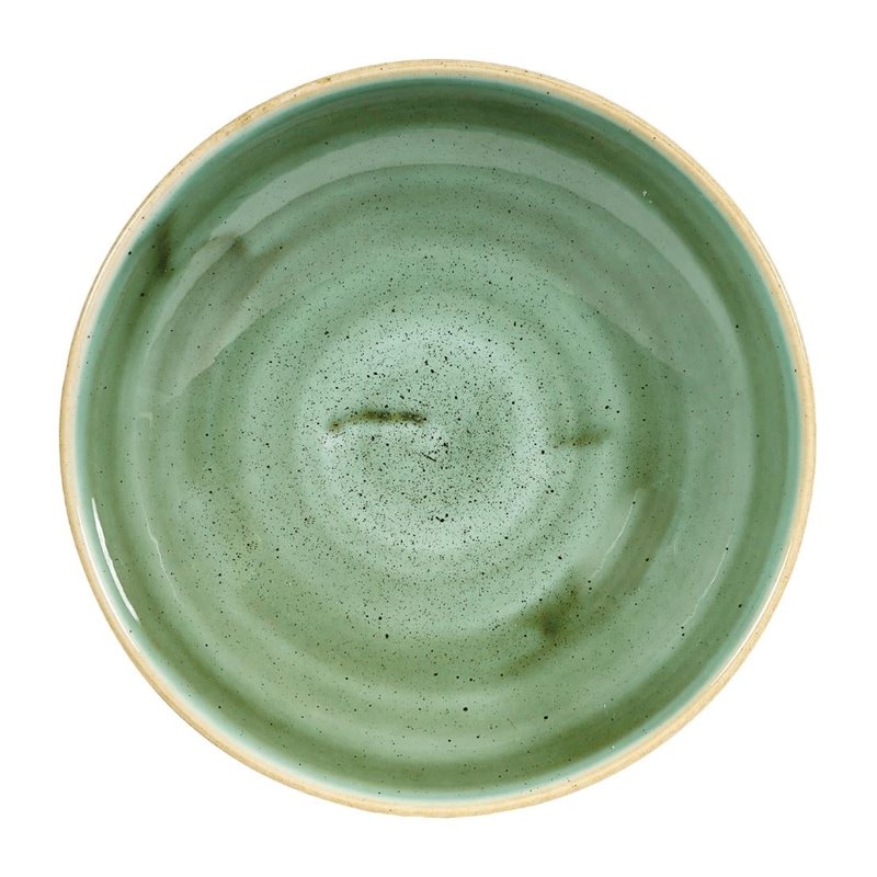Assiettes coupes rondes Churchill Stonecast Samphire Green 182mm (Lot de 12) - Gastronoble - CT783