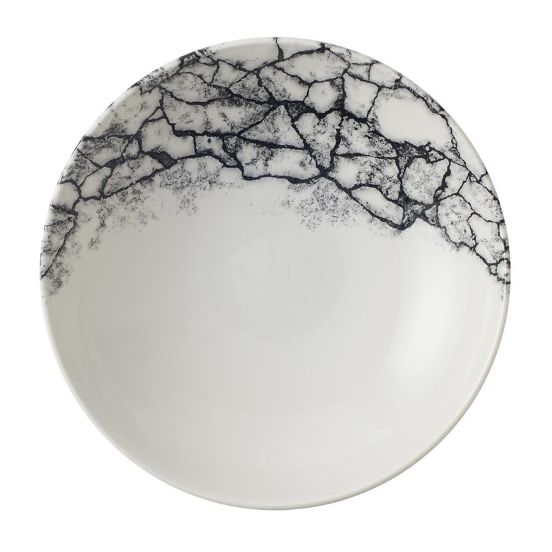 Assiettes coupe ronde Churchill Kintsugi Accents Quartz Black Evolve 182mm (Lot de 12) - Gastronoble - CU669