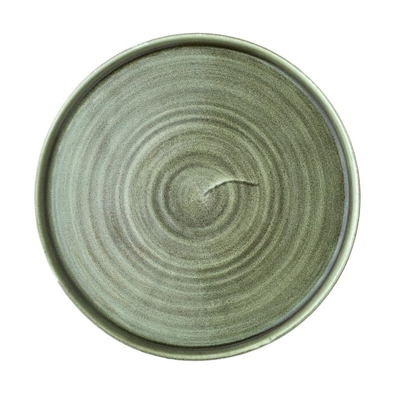 Assiettes avec rebord Churchill Stonecast Patina Green 260mm (Lot de 6) - Gastronoble - CX645