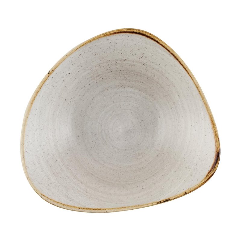 Bols triangulaires Churchill Stonecast Raw Lotus Grey 228mm (Lot de 12) - Gastronoble - CX657