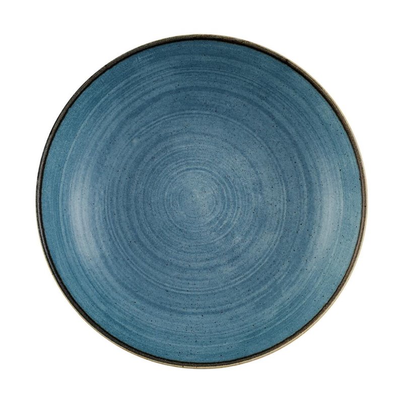 Assiettes coupes rondes Churchill Stonecast Raw Evolve Teal 248mm (Lot de 12) - Gastronoble - CX661