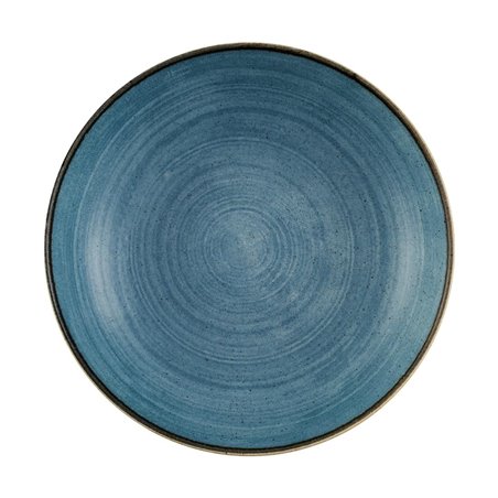 Assiettes coupes rondes Churchill Stonecast Raw Evolve Teal 248mm (Lot de 12) - Gastronoble - CX661