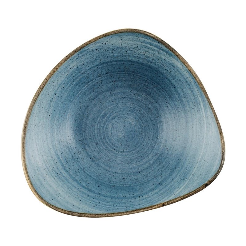 Bols triangulaires Churchill Stonecast Raw Lotus Teal 228mm (Lot de 12) - Gastronoble - CX667