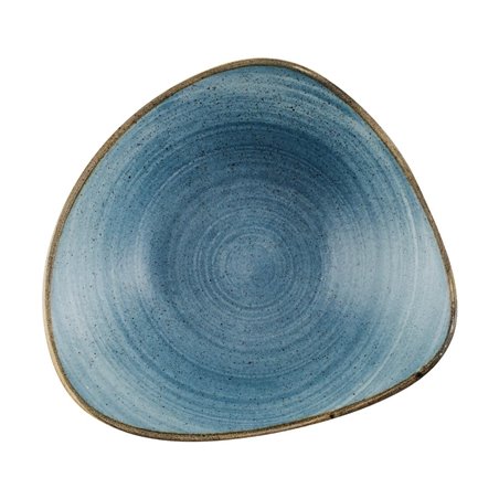 Bols triangulaires Churchill Stonecast Raw Lotus Teal 228mm (Lot de 12) - Gastronoble - CX667