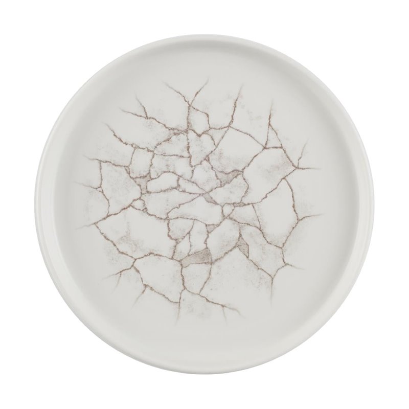 Assiettes avec rebord Churchill Studio Prints Kintsugi Agate Grey 220mm (Lot de 6) - Gastronoble - CX676