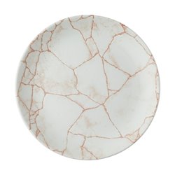 Assiettes rondes Churchill Studio Prints Kintsugi Evolve Coral 220mm (Lot de 12) - Gastronoble - CX682