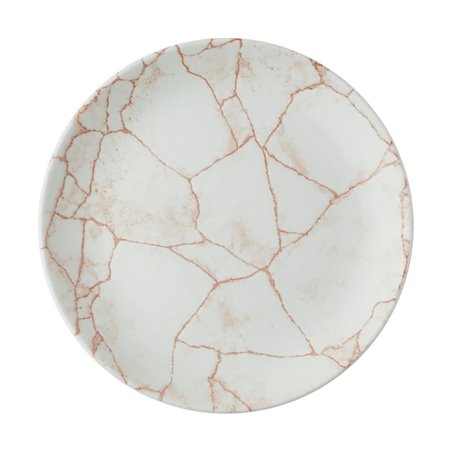 Assiettes rondes Churchill Studio Prints Kintsugi Evolve Coral 220mm (Lot de 12) - Gastronoble - CX682