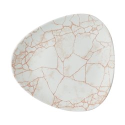 Assiettes triangulaires Churchill Studio Prints Kintsugi Lotus Coral 178mm (Lot de 12) - Gastronoble - CX684