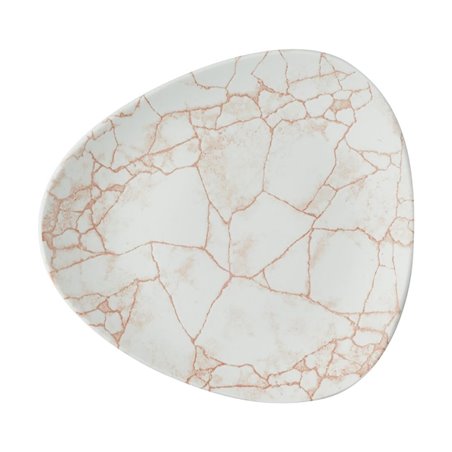 Assiettes triangulaires Churchill Studio Prints Kintsugi Lotus Coral 178mm (Lot de 12) - Gastronoble - CX684