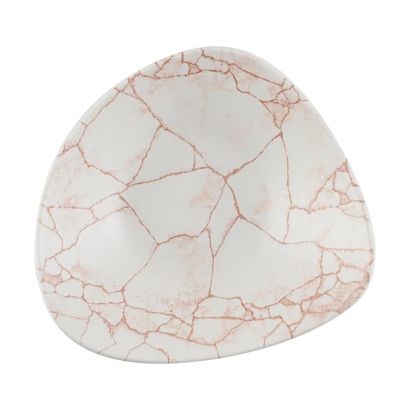 Bols triangulaires Churchill Studio Prints Kintsugi Lotus Coral 178mm (Lot de 12) - Gastronoble - CX686