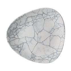 Assiettes triangulaires Churchill Studio Prints Kintsugi Pearl Lotus Grey 254mm (Lot de 12) - Gastronoble - CX692