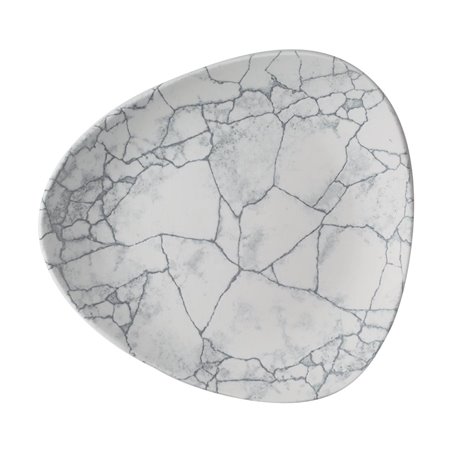 Assiettes triangulaires Churchill Studio Prints Kintsugi Pearl Lotus Grey 254mm (Lot de 12) - Gastronoble - CX692