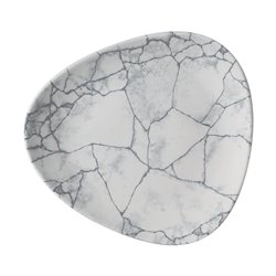 Assiettes triangulaires Churchill Studio Prints Kintsugi Pearl Lotus Grey 228mm (Lot de 12) - Gastronoble - CX694