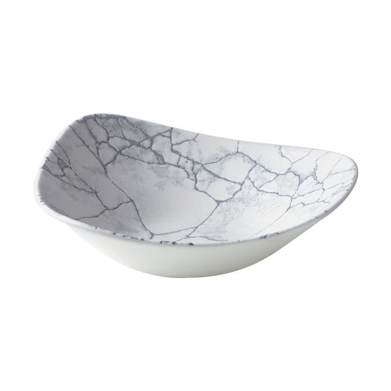 Bols triangulaires Churchill Studio Prints Kintsugi Pearl Lotus Grey 228mm (Lot de 12) - Gastronoble - CX696
