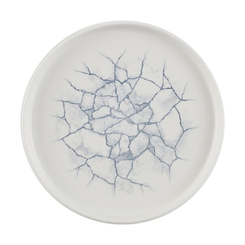 Assiettes avec rebord Churchill Studio Prints Kintsugi Pearl Grey 220mm (Lot de 6) - Gastronoble - CX697