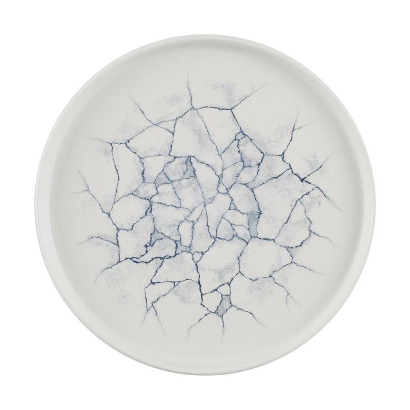 Assiettes avec rebord Churchill Studio Prints Kintsugi Pearl Grey 260mm (Lot de 6) - Gastronoble - CX698