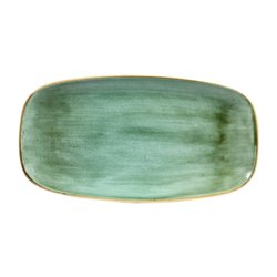 Assiettes oblongues Churchill Stonecast Samphire Green 189 x 355mm (Lot de 6) - Gastronoble - CY101