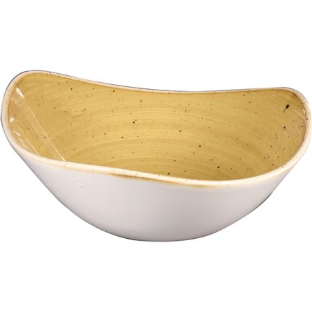 Bols triangulaires Churchill Stonecast Mustard 185mm (Lot de 12) - Gastronoble - CY737