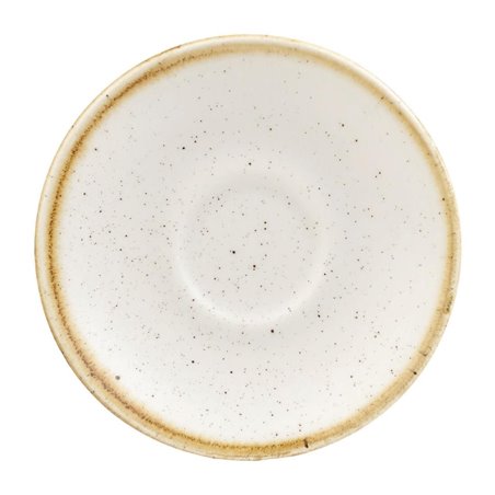 Soucoupes pour tasses &agrave; espresso Churchill&nbsp; Stonecast Barley White 118mm (Lot de 12) - Gastronoble - CY863