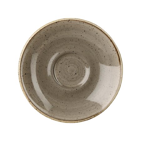 Soucoupes pour tasses &agrave; espresso Churchill Stonecast Peppercorn Grey 118mm (Lot de 12) - Gastronoble - CY864